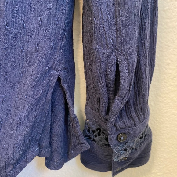 Free People Navy Tunic with High-Low Hem - Picture 10 of 10